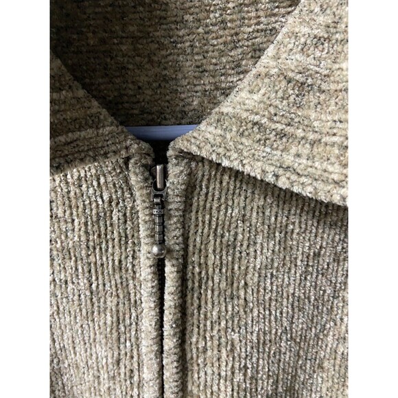 Croft & Barrow  Sweater Womens M Tan Soft Full Zip Mock Neck Cardigan - Picture 2 of 7